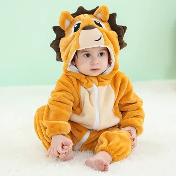 Bērnu Kombinezonus Pyjama Ropa Ziemā Govīm, Cūkām Lauvas Pingvīns Dinozauri Roupa Tērpu Meitene, Zēns Toddler Dzīvnieku Jumpsuit Zīdaiņu Drēbes