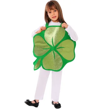 Īrijas Festivāls Bērniem Cosplay Kostīmu Lucky Grass Drukāšanas Meitene Uzvalks Brīvdienu Puse Posma Skolu Festivāls, Overclothes Drēbes