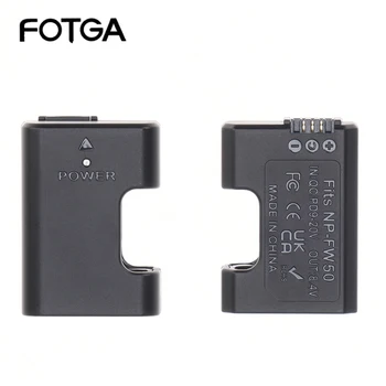 FOTGA NP-FW50 Salūta Baterijas+Tipa C Barošanas Interfeisu, Akumulatoru Plates Adapteri Monitori, Fotoaparāti, ko izmanto Sprādzes Barošanas Sistēma