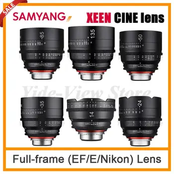 Samyang XEEN Sērija Kino Lens Kit(14mm/24mm/35mm/50mm/85mm/135mm) Profesionālās 8K HD Video īsfilmu Kameru PL EF E DTS