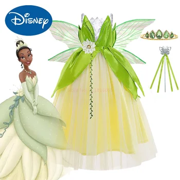 Disney Princese Un Varde Cosplay Kostīms Bērniem Meiteņu Modes Princese Tiana Karnevāla Kleita Birthday Party Apģērba Komplekts
