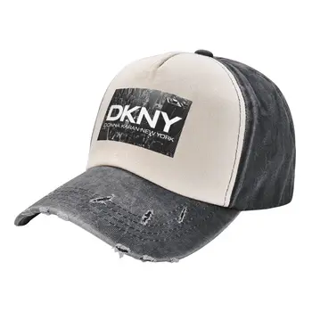 Vintage DKNYS NewYork Skyline Beisbola cepure Vīriešiem, Sievietēm, Noskumuši Džinsa Saule Klp Āra Ceļojumu Regulējams Fit Cepures Cepure