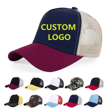 Pieaugušo gadījuma Elpojošs sporta cepure Pasūtījuma logo trucker vīriešiem sieviešu Pārgājienu zvejas darbojas caps Beisbola cepures gorros