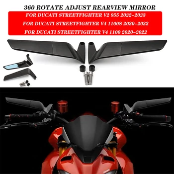 JAUNI Atpakaļskata Spoguļi Ducati Streetfighter V2 955/V4 1100 S/V4 1100 2020-20222 Motociklu Atpakaļskata Sānu Spoguļi