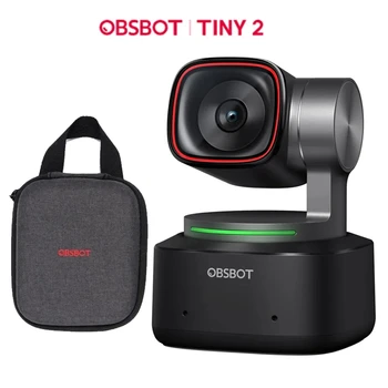 OBSBOT Tiny 2 Webcam 4K Balss Kontroles PTZ AI uzraudzības un Auto Fokusu Žestu Kontroles Web Kamera ar 1/1.5