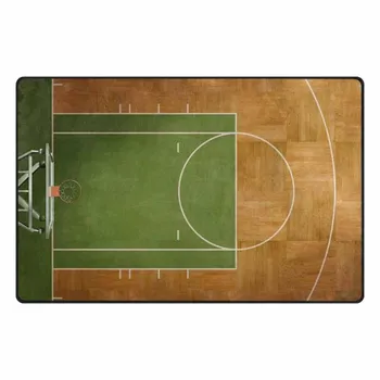 Basketbola Tiesas Apgabala Paklāju Durvju Mat Dzīvojamā Istaba Guļamistaba Virtuves Dekoratīvais