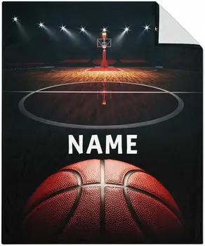 Pasūtījuma Basketbola Mest Segu Mīkstu Izplūdušas Silts Flaneļa Segas Dzīvojamā Istaba Dīvāns Melnā Sporta Met Dāvanu Pusaudžiem