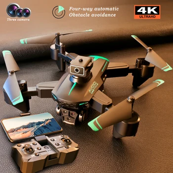 KY605s Dūkoņa ar Kameru 4K Profesionālās Aerial Photography Trīs Kameras, Dron Optisko Plūsmu Locīšanas Šķēršļu Izvairīšanās Dūkoņa