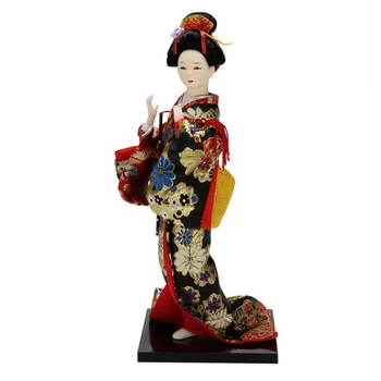 12 Collu Japāņu Kimono Geišas Lelle Tradicionālo Japāņu Geišas Kimono Doll Skulptūras Ar Tradicionālajiem Vintage Kimono