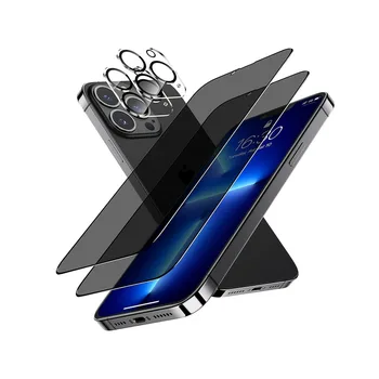 2Pack Privātuma Rūdīts Stikls & Objektīvs Protector for iPhone 14 Pro Max 11 Pro 12 13 Mini 15 Plus Ekrāna Aizsargi