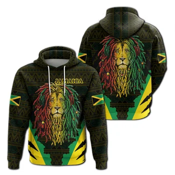 JAMAIKA LAUVA Karoga Regeja Bob Marley 3D Iespiesti Unisex pelēkā vārna Vīriešu sporta Krekls Streetwear Zip Džemperis Ikdienas Jaka Treniņtērpi-566