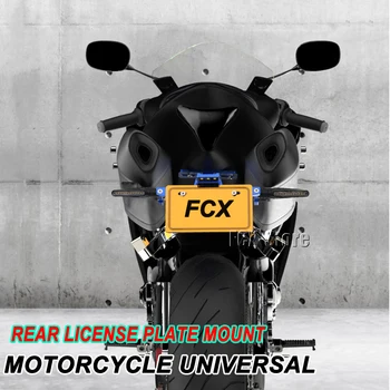 Motocikla Pakaļējo numura zīmju Piestiprināšanas Turētājs un Pagrieziena Signāla Gaismu Universālā Par Yamaha MT07 MT09 MT10 R1 Kawasaki Z750 Z800