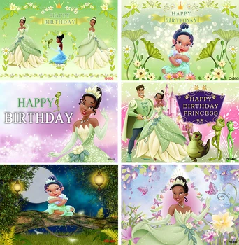 Disney Pasūtījuma Princese Tiana un Varde, Piegādes Fons Dzimšanas dienas svinības Banner Rotājumi laimes Dzimšanas dienā Foto