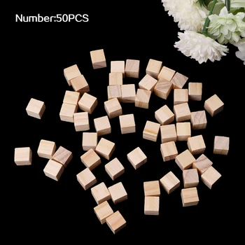 10/25/25mm Koka Kvadrātveida Blokos Mini Cubes Embellishment uz Koka Amatniecības DIY