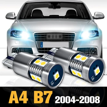 2gab Canbus LED Likvidēšana Gaismas Stāvgaismas Lukturi Aksesuāri Audi A4 B7 no 2004. līdz 2008. gadam 2005 2006 2007
