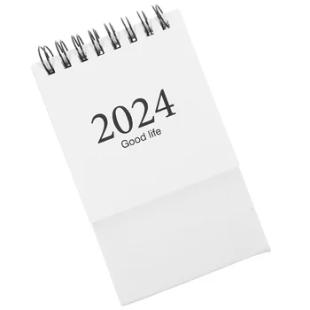 2024 Mini Vienkāršu angļu Galda Kalendārs Darbvirsmas Rotājumu Dekoratīviem Mazo Pārsegs