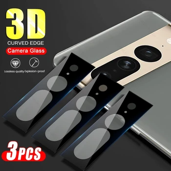 3PCS Aizmugures 3D Izliektas Kameras Objektīva Aizsargs Vāks Google Pixel7 Pixel8 Pikseļu 7 8 Pro Lietu Atpakaļ Objektīvs Rūdīts Stikls Coque Būtiska